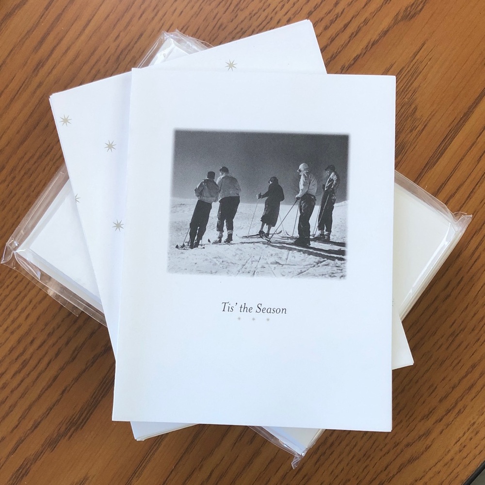 Holiday Greeting Cards with Skiers